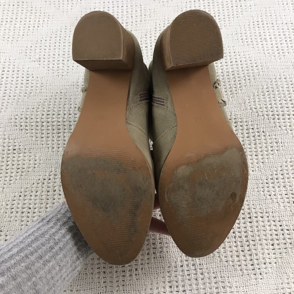 Ankle Boot Coconuts by Matisse Anthropologie Sz 10 Beige Faux Suede Heels Bootie - Picture 5 of 8